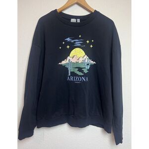 ASOS Black Sweatshirt Phoenix‎ Arizona Graphic Print Women's Size US 20